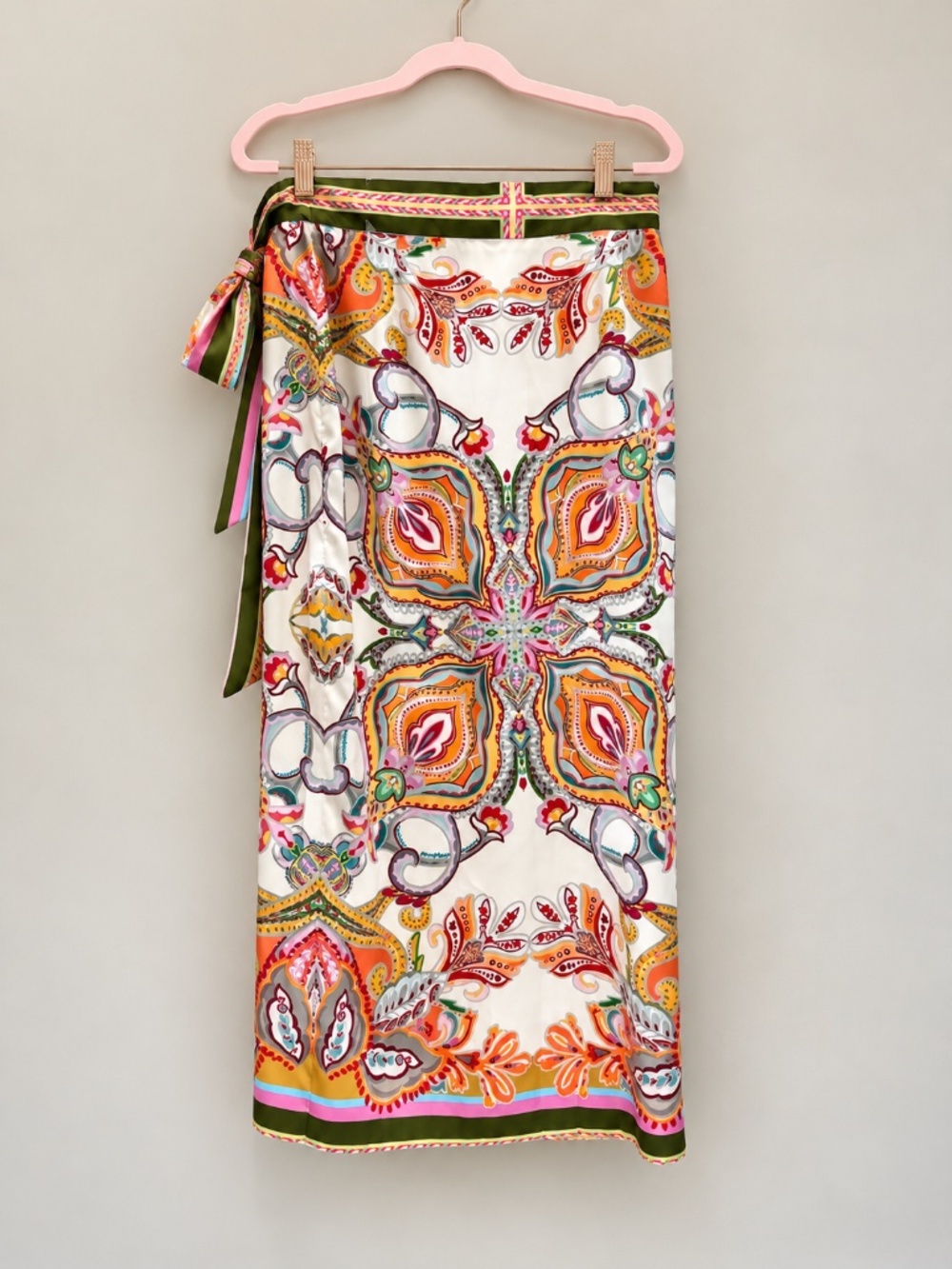 Antonio Melani Pink Scarf Blouse & Clio Scarf Wrap Maxi Skirt Set Medium/8 - Picture 13 of 15